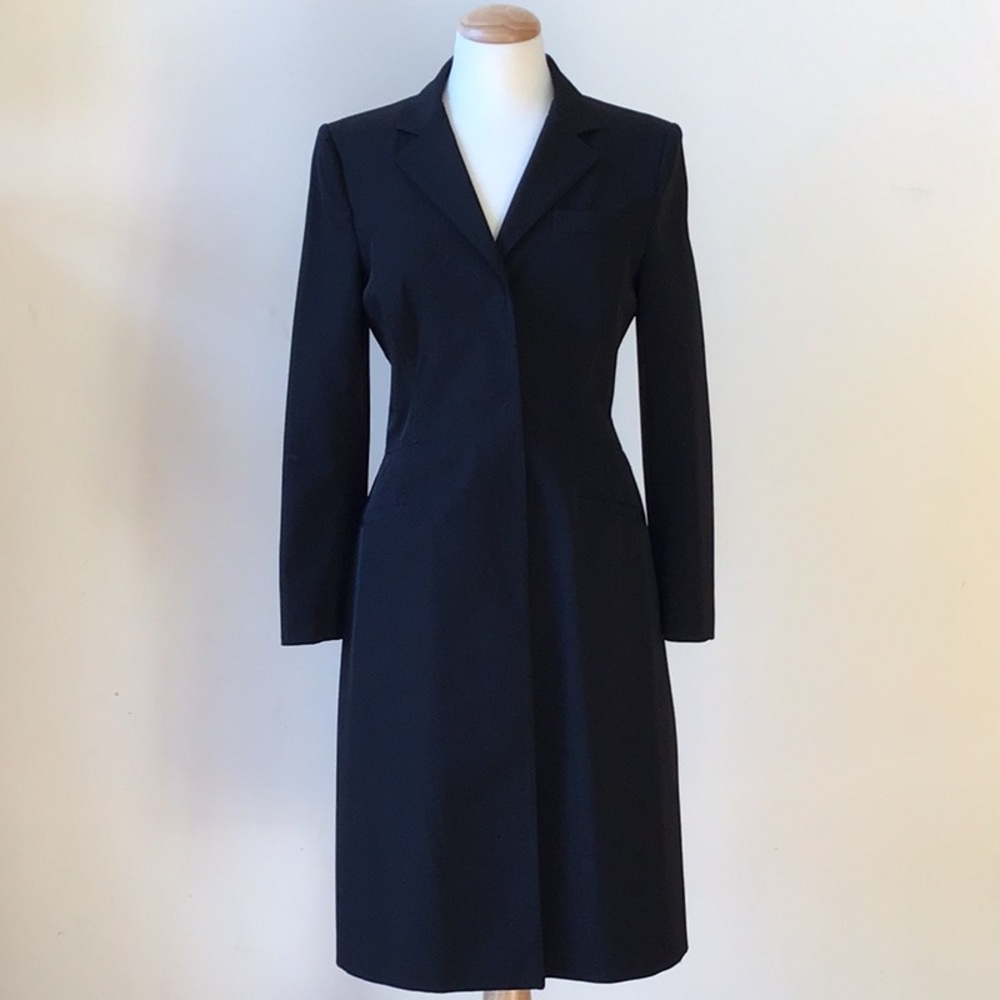 PRADA VINTAGE LIGHT FITTED COAT.